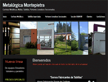 Tablet Screenshot of cortinasmontepietra.com.ar